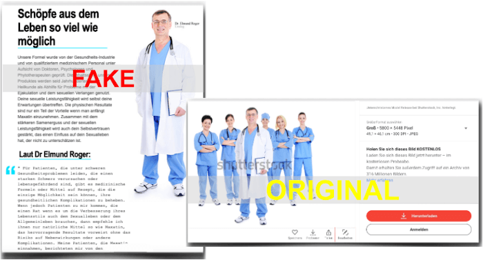 Maxatin Fake und Original Arzt Bericht