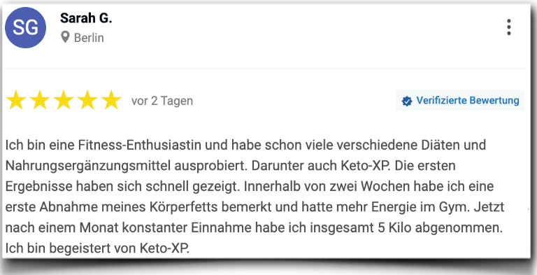 Keto-XP Erfahrungsbericht Bewertung Kritik Keto XP